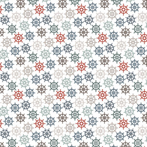 Carta Bella Seashore 12X12 Ahoy Ship Wheel