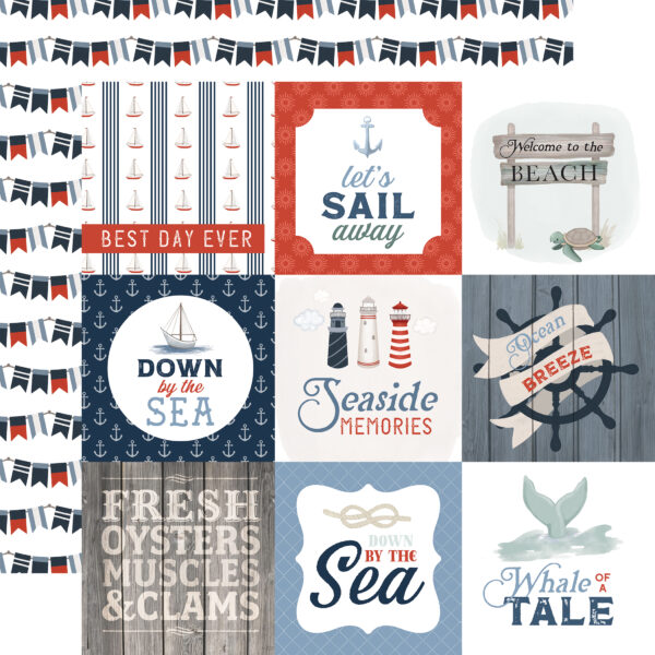 Carta Bella Seashore 12X12 4X4 Journaling Cards