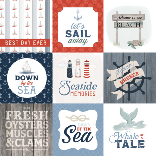 Carta Bella Seashore 12X12 4X4 Journaling Cards