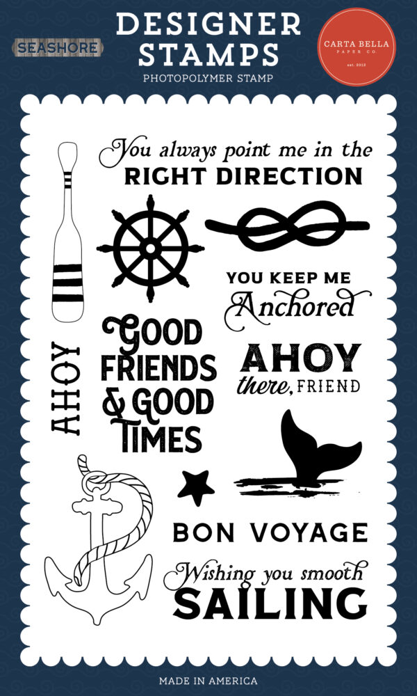 Carta Bella Seashore Stamp Keecho Park Me Anchored