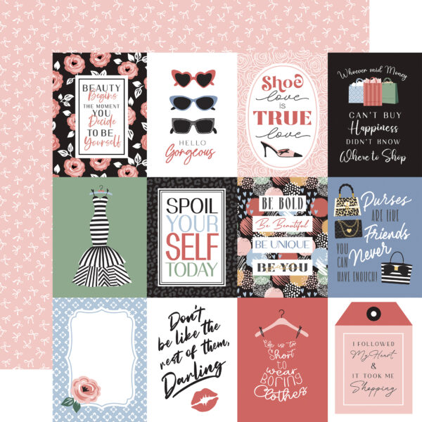 Echo Park Fashion 12X12 3X4 Journaling Cards Echo Park Fashion 12X12 3X4 Journaling Cards