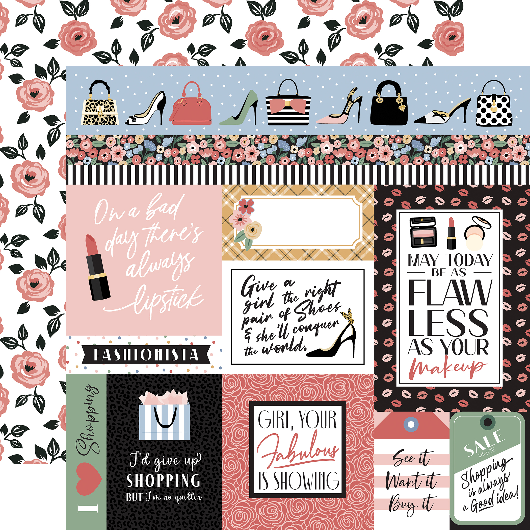Echo Park Fashion 12X12 Fashion Journaling Cards
