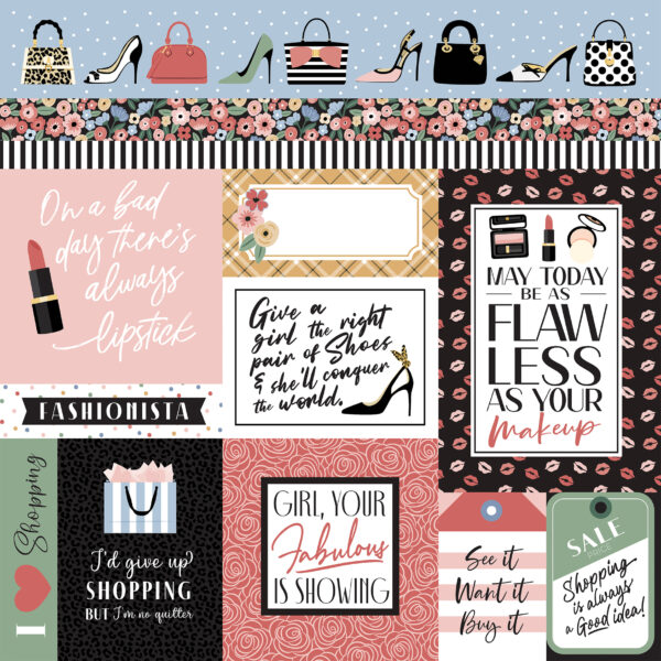 Echo Park Fashion 12X12 Fashion Journaling Cards