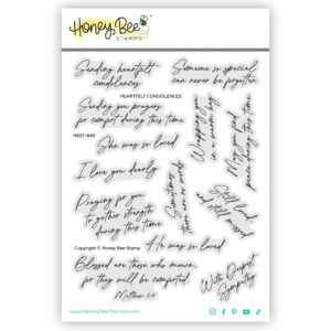 Honey Bee Heartfelt Condolences 5X6 Stamp Set