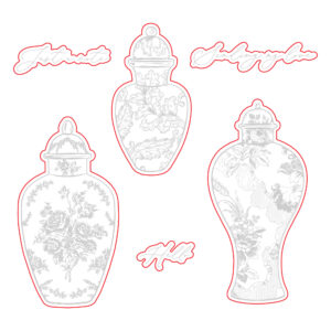 Honey Bee Ornate Ginger Jars Honey Cuts