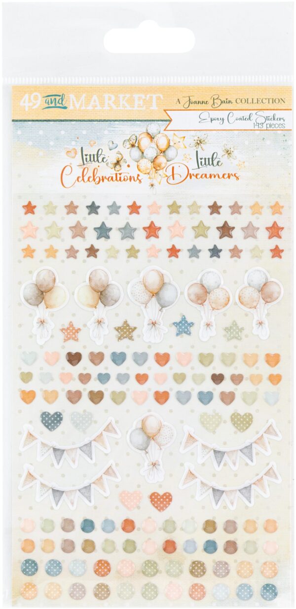 49 & Market Little Dreamers & Celebrations Epoxy Stickers