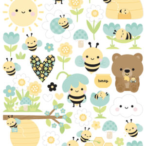 Doodlebug Bee Happy Icons Stickers