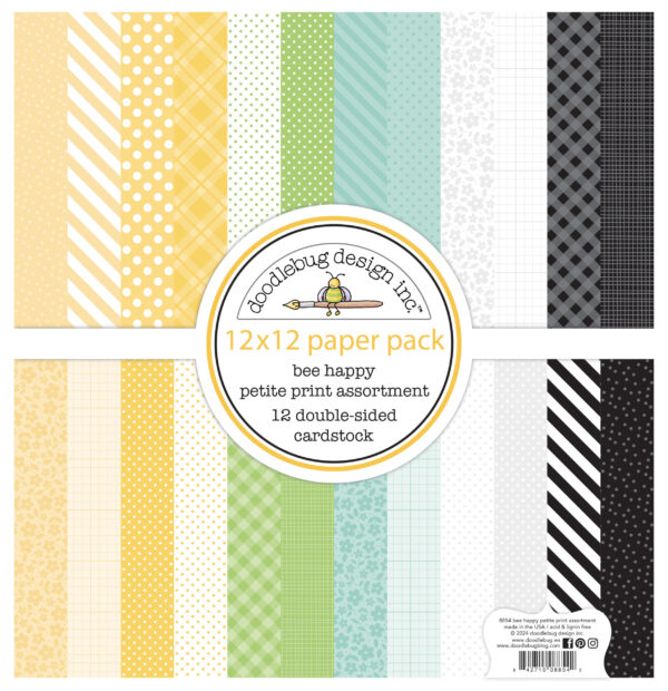 Doodlebug Bee Happy Petite Prints Assortment Pack