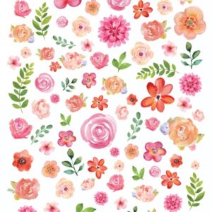PAPER HOUSE STICKER PINK FLOWERS