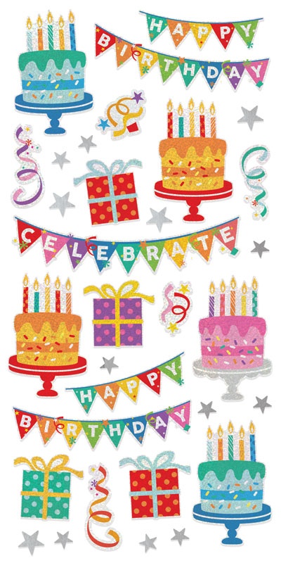 PAPER HOUSE STICKER BIRTHDAY CAKE