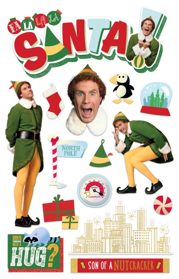 PAPER HOUSE STICKER ELF 3D