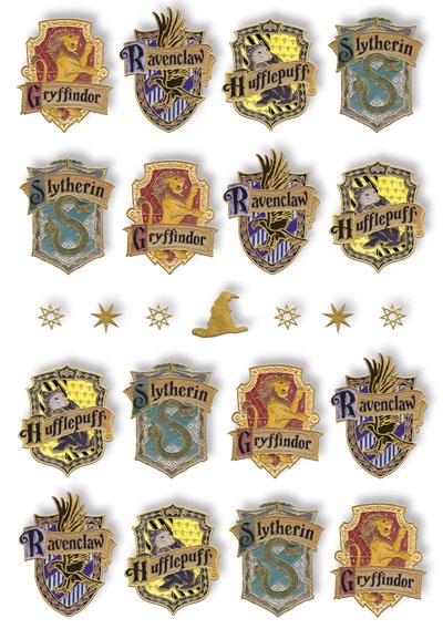 PAPER HOUSE STICKER HARRY POTTER HOUSE SHIELDS