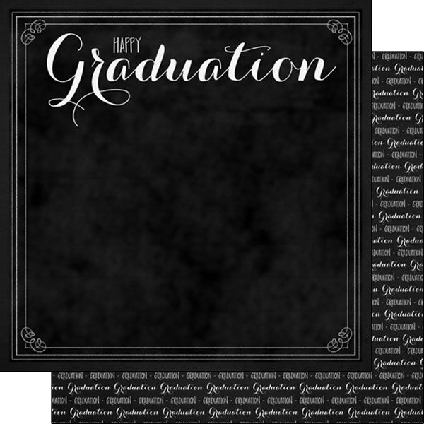 SCRAPBOOK CUSTOMS 12X12 HAPPY GRADUATION DOUBLE SIDED