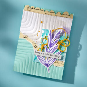 Spellbinders Lined Corners 3D Embossing Folder From the Modern Botanicals Collection By Dina Wakley