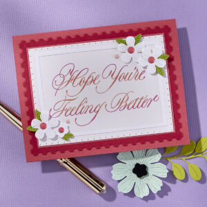 Spellbinders Copperplate Hope You're Feeling Better Betterpress Plate From the Copperplate Happy Everything Sentiments Collection By Paul Antonio