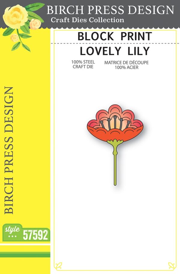 Birch Press Die Block Print Lovely Lily