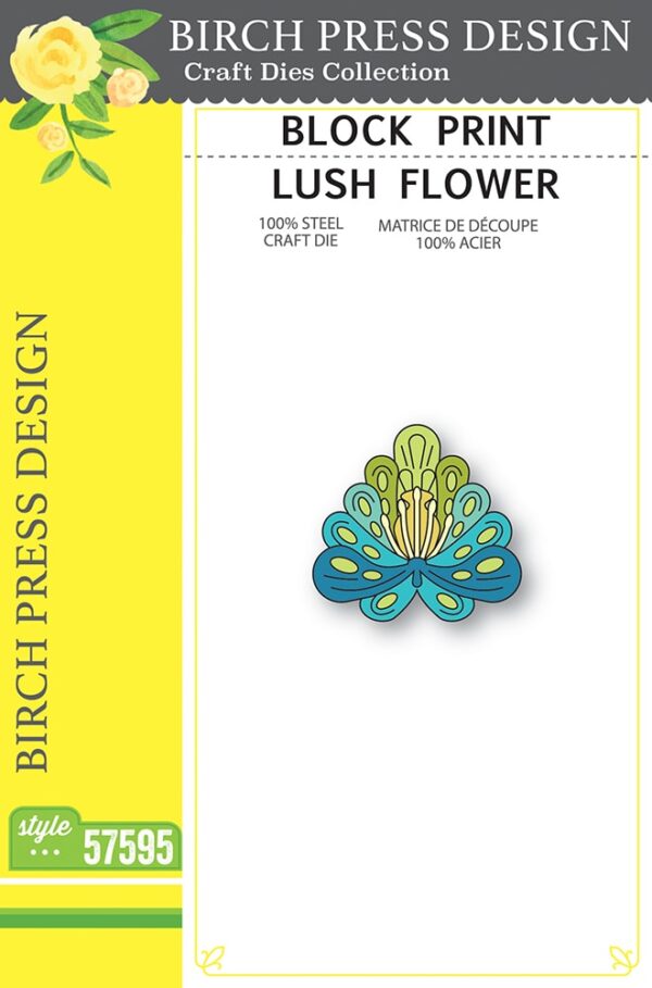 Birch Press Die Block Print Lush Flower
