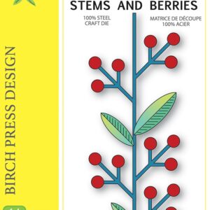 Birch Press Die Block Print Stems and Berries
