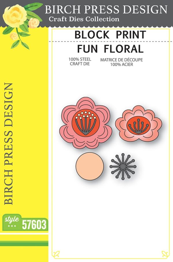Birch Press Die Block Print Fun Floral