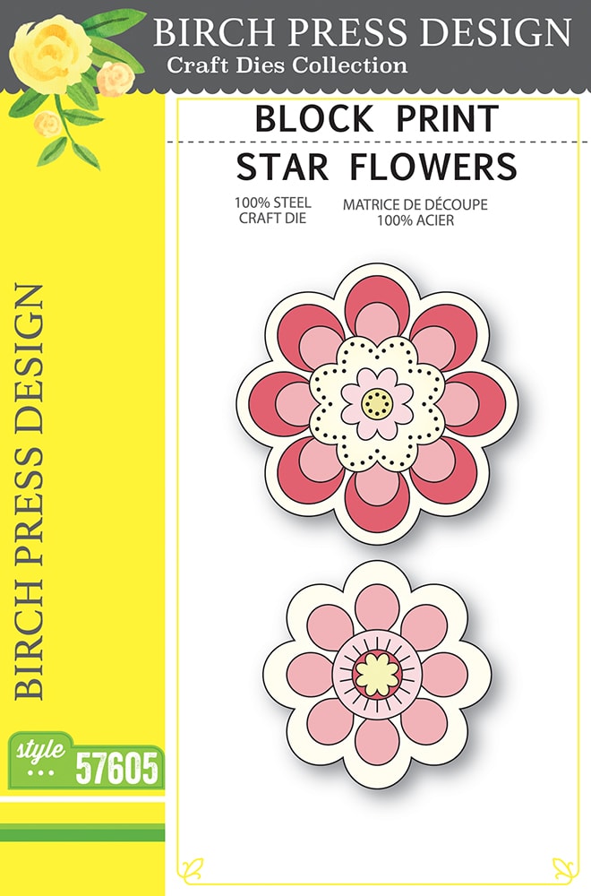 Birch Press Die Block Print Star Flowers