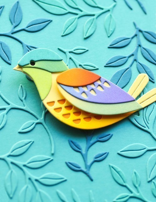 Birch Press Die Block Print Bright Bird