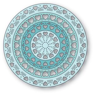 Poppy Stamps Die Nordic Heart Pattern Rings