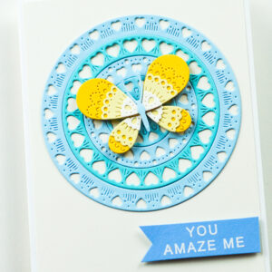 Poppy Stamps Die Nordic Heart Pattern Rings