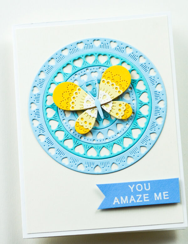 Poppy Stamps Die Nordic Heart Pattern Rings