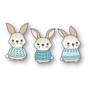 Poppy Stamps Die Nordic Bunny Trio