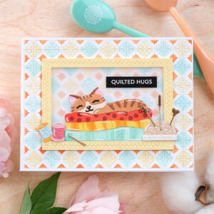 Waffle Flower Die and Stecil Fabric Lover