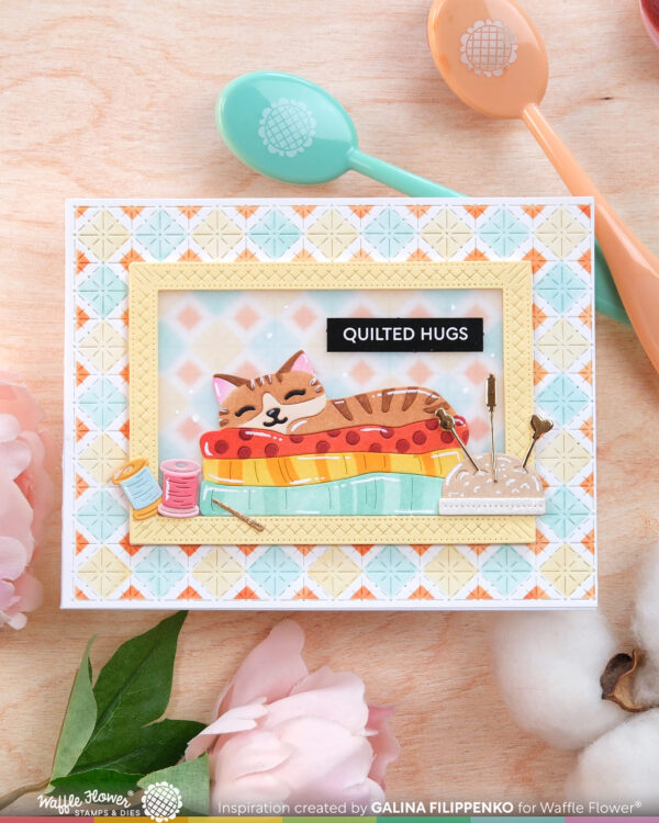 Waffle Flower Die and Stecil Fabric Lover