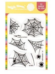 Waffle Flower Postage Collage Stamp Spider Web