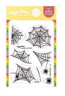 Waffle Flower Postage Collage Stamp Spider Web