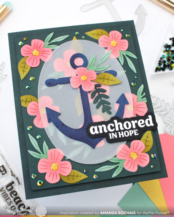 Waffle Flower Die Floral Anchor