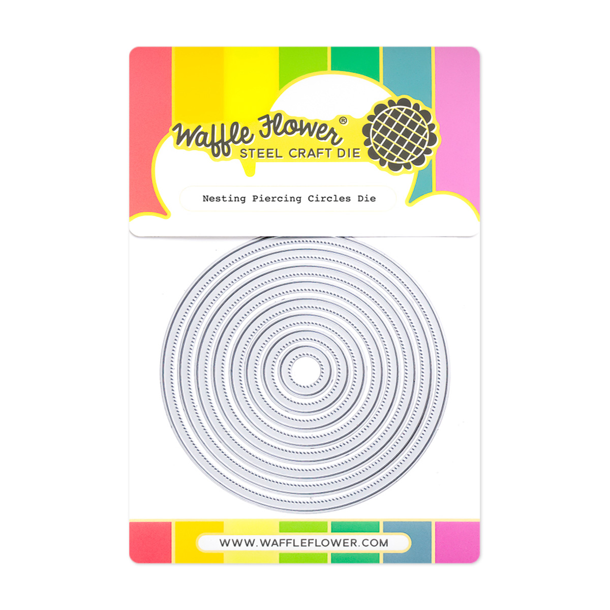 Waffle Flower Die Nesting Piercing Circles