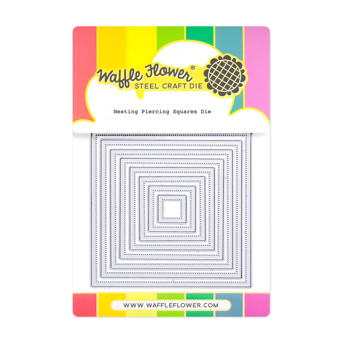 Waffle Flower Die Nesting Piercing Squares