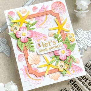 Waffle Flower Stencil Seashell