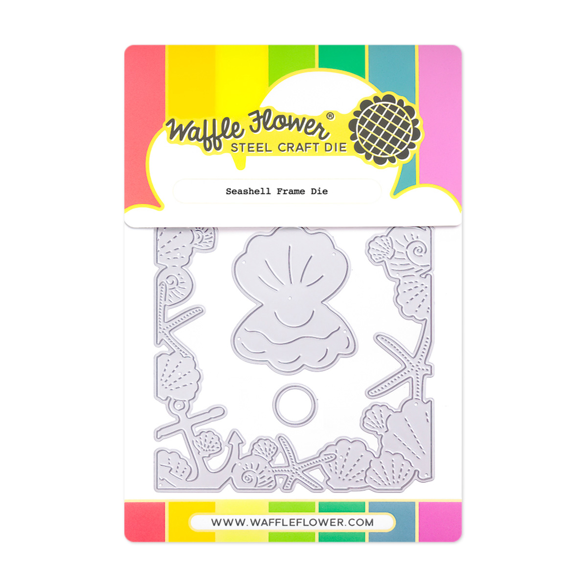 Waffle Flower Die Seashell Frame
