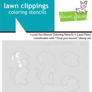 Lawn Fawn Stencil I Love You Mower Coloring