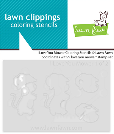 Lawn Fawn Stencil I Love You Mower Coloring