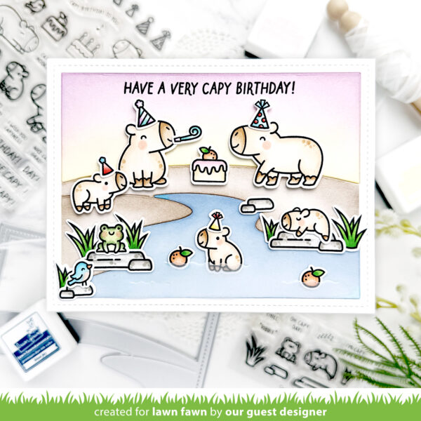 Lawn Fawn Die Capybaras! Add-on