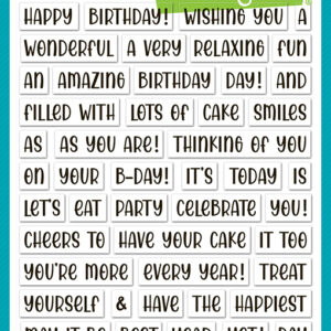 Lawn Fawn Stamp Henry's Build-a-sentiment: Birthday