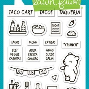 Lawn Fawn Stamp Treat Cart Add-on: Tacos