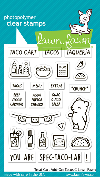 Lawn Fawn Stamp Treat Cart Add-on: Tacos