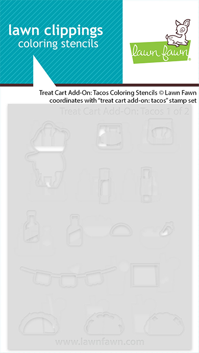 Lawn Fawn Stencil Treat Cart Add-on: Tacos
