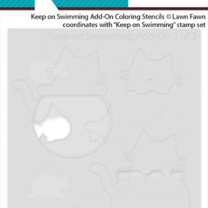 Lawn Fawn Stencil Keep On Swimming Add-on