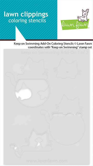 Lawn Fawn Stencil Keep On Swimming Add-on