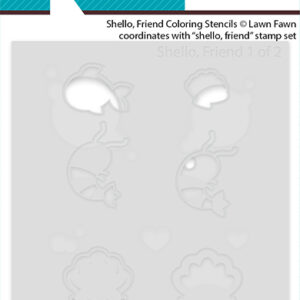 Lawn Fawn Stencil Shello, Friend