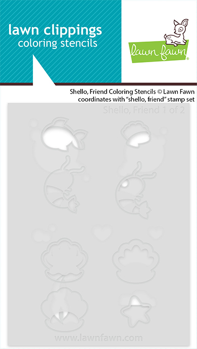 Lawn Fawn Stencil Shello, Friend