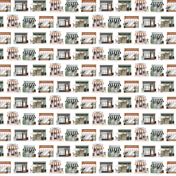 Carta Bella Coffee Shop 12X12 Coffee Shops